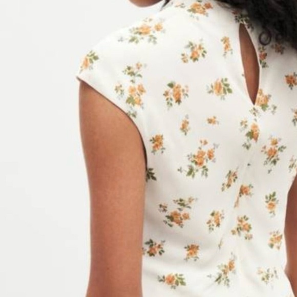 Reformation beige floral blouse - Picture 5 of 5